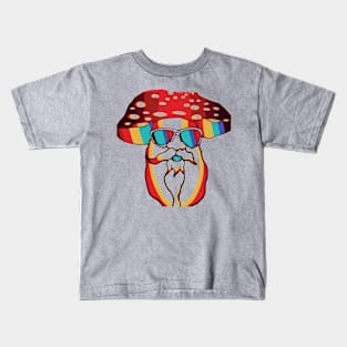 Psychedelic Mushroom Santa Kids T-Shirt